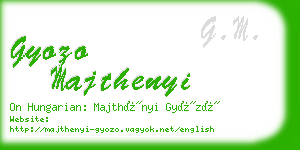 gyozo majthenyi business card